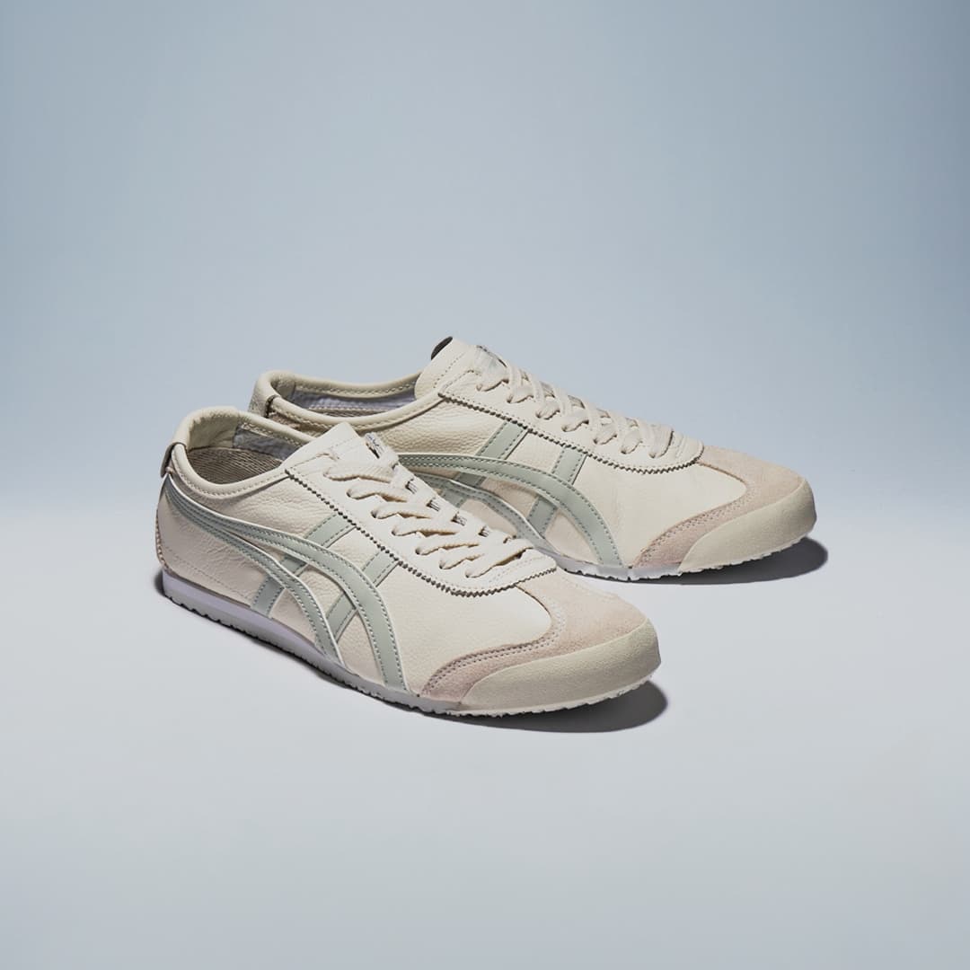 Кроссовки Onitsuka Tiger MEXICO 66 Противоскользящая Устойчивая к истиранию Низкий Верх Повседневная Обувь Унисекс Бежевый - изображение 8