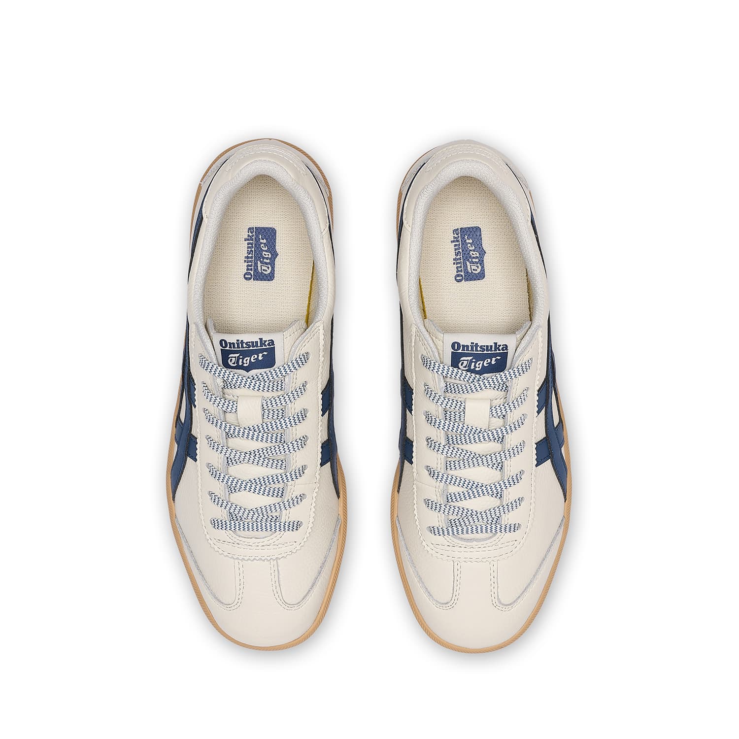 Кроссовки Onitsuka Tiger Tokuten Синий Карамель Низкие Кеды Немецкого Стиля Унисекс Белые - изображение 7