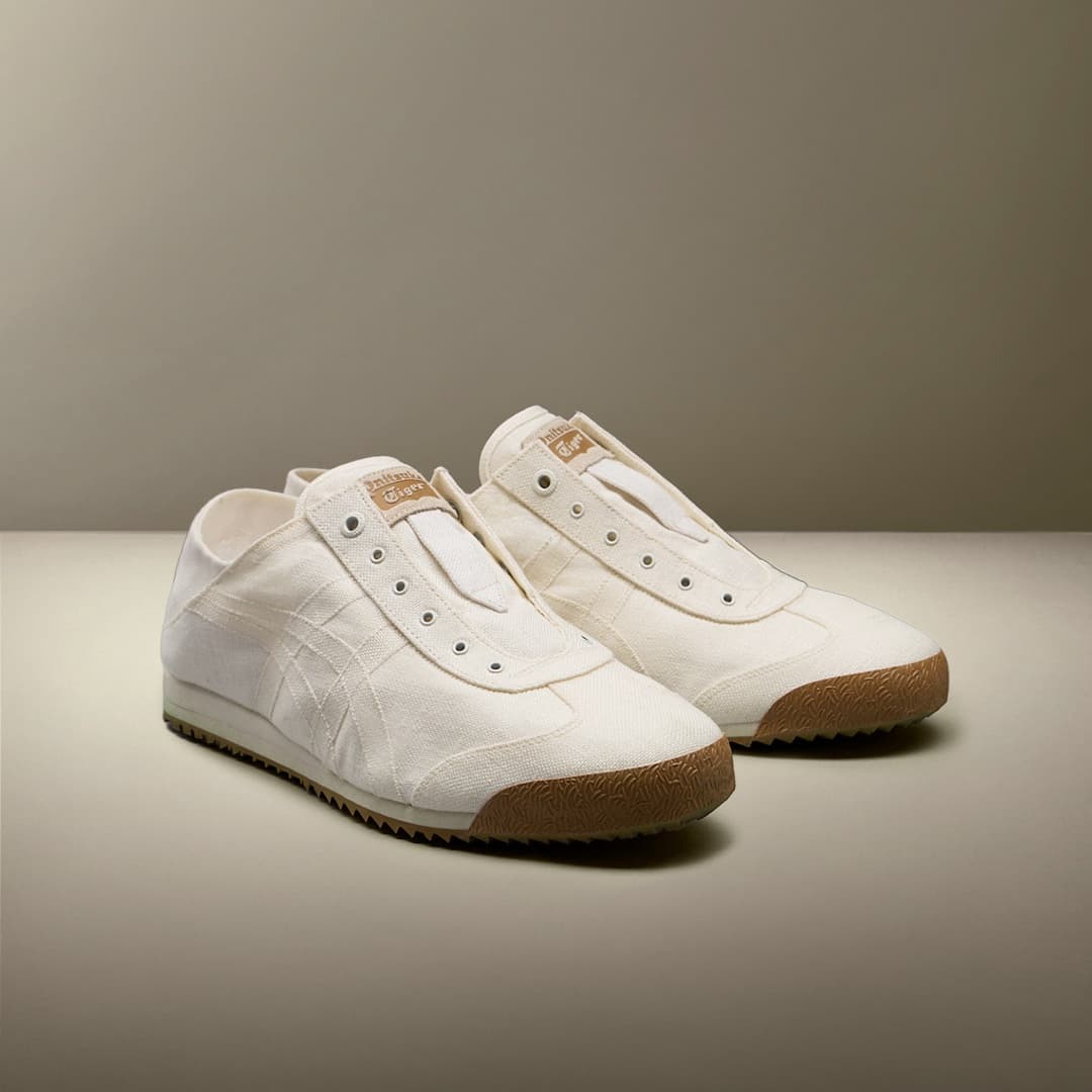 Кроссовки Onitsuka Tiger MEXICO 66 SD PARATY Комфортная Низкая Повседневная Обувь Унисекс Бежевая - изображение 8
