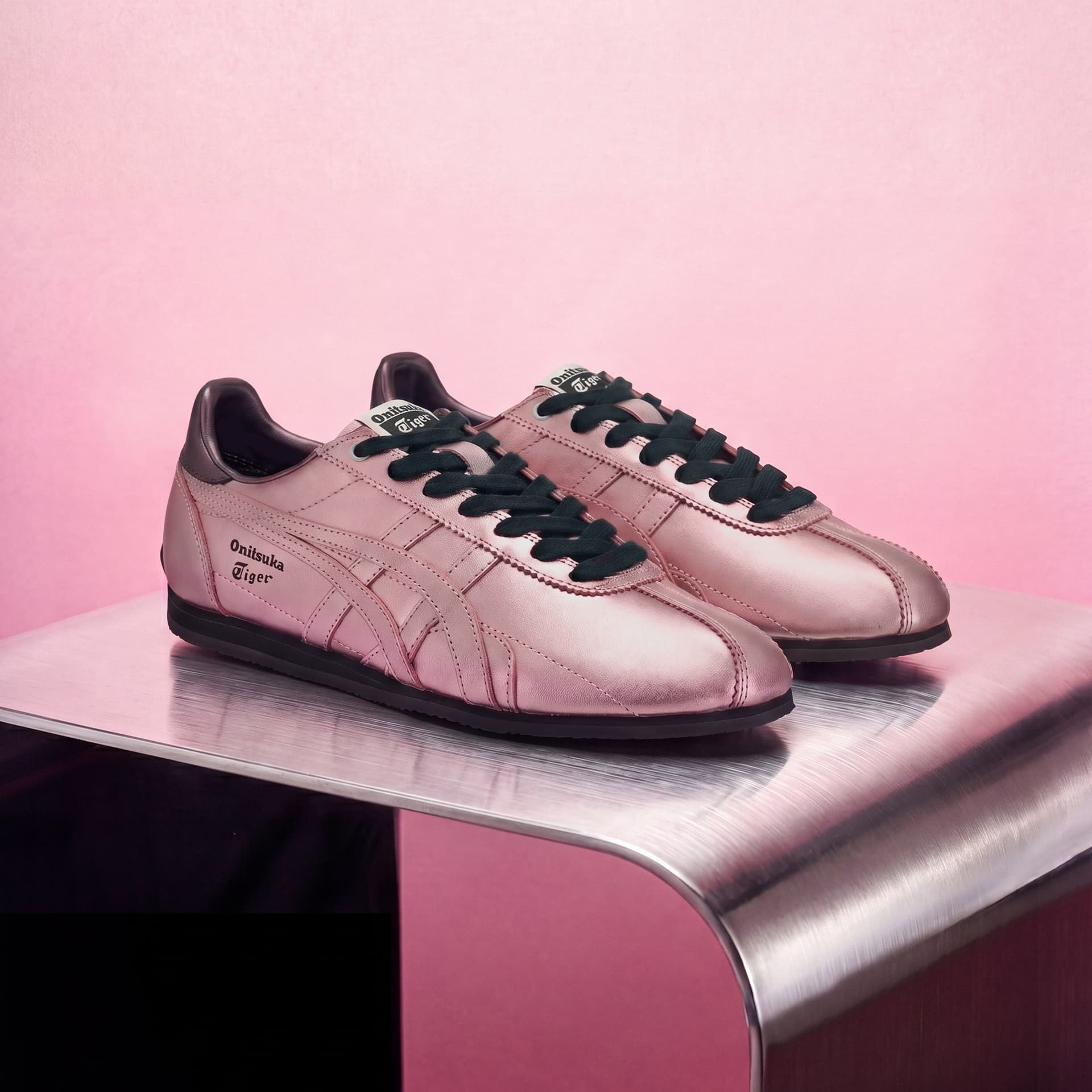 Кроссовки Onitsuka Tiger Runspark Повседневная обувь Low Топ Розовый Унисекс - изображение 8