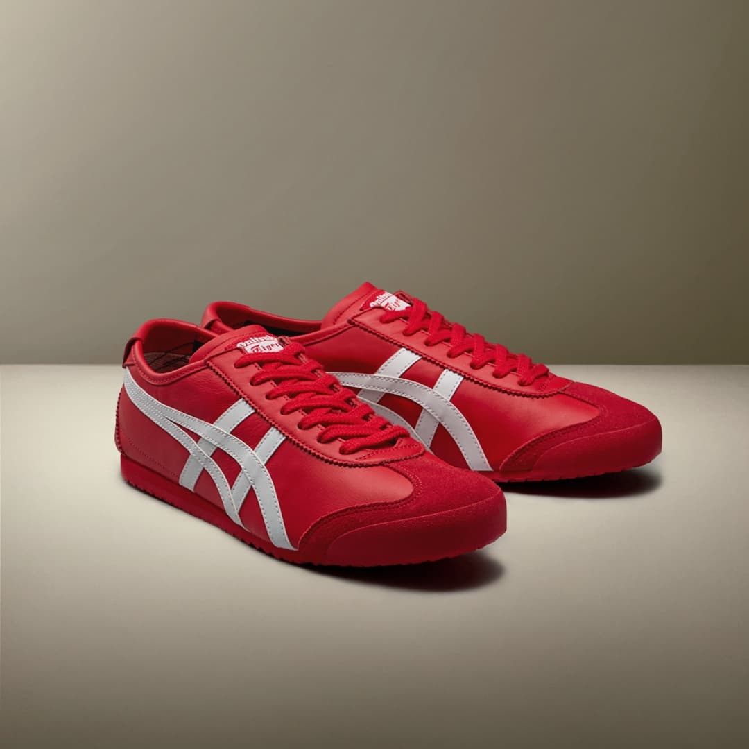 Кроссовки Onitsuka Tiger Mexico 66 Повседневная обувь Унисекс Красный Белый - изображение 8