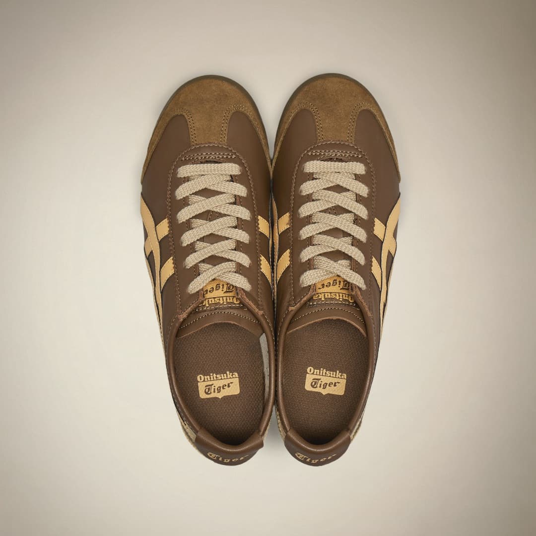 Кроссовки Onitsuka Tiger MEXICO 66 Спортивный ретро стиль Низкий верх Повседневная обувь Унисекс Коричневый - изображение 8