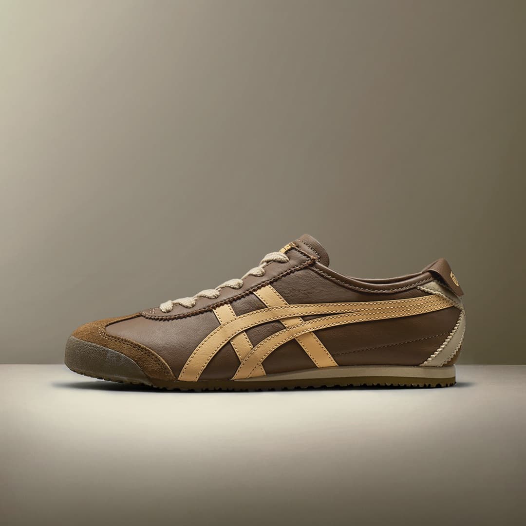 Кроссовки Onitsuka Tiger MEXICO 66 Спортивный ретро стиль Низкий верх Повседневная обувь Унисекс Коричневый - изображение 10