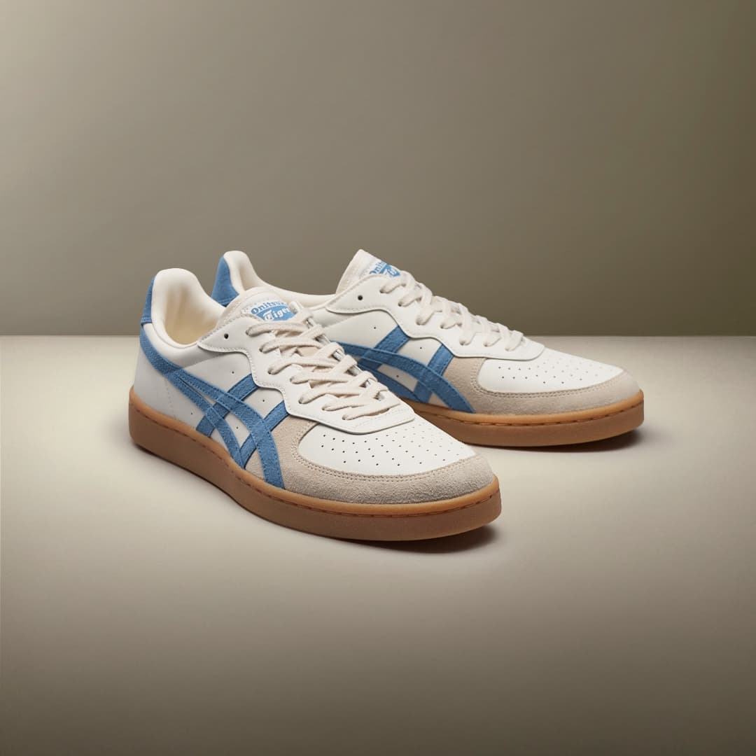 Кроссовки Onitsuka Tiger GSM Кеды для скейтбординга Low Топ Экрю Синий Унисекс - изображение 8