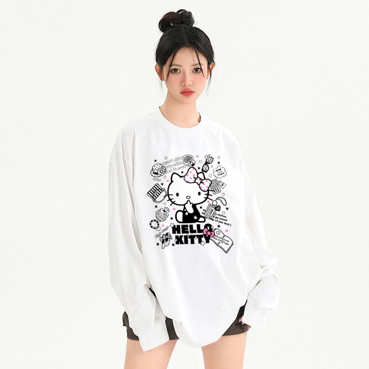 Футболка Sanrio x Hello Kitty Рубашка унисекс Hello Kitty T - изображение 3
