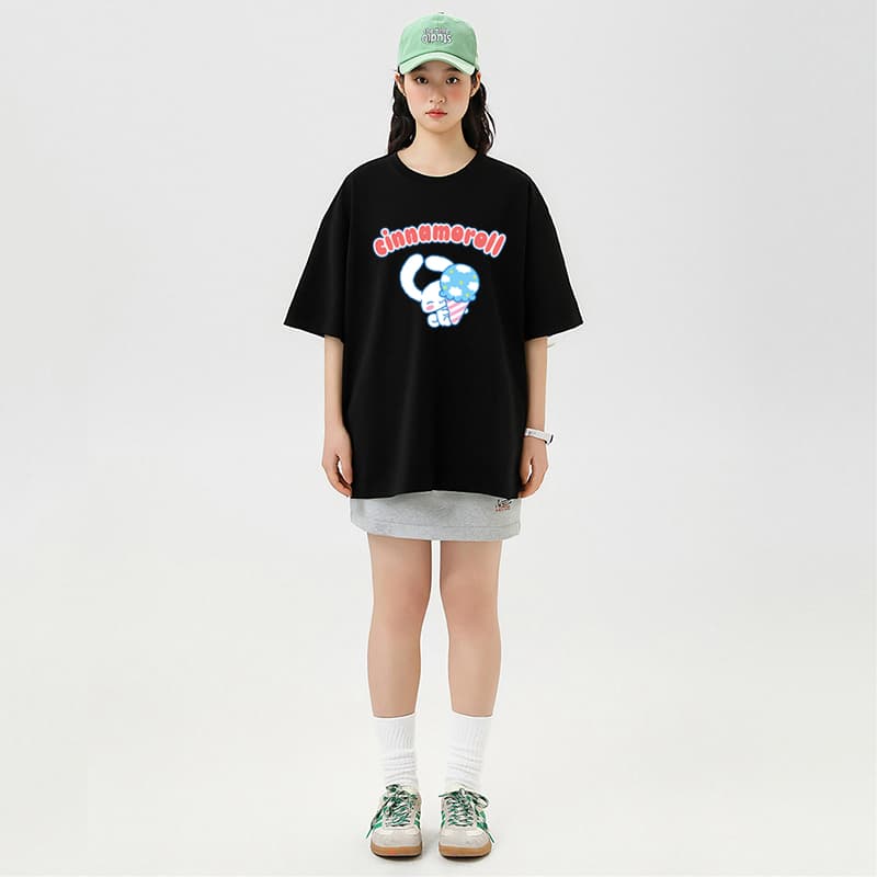 Футболка Sanrio x Cinnamoroll Совместная коллекция Унисекс футболка с круглым вырезом и принтом - изображение 4