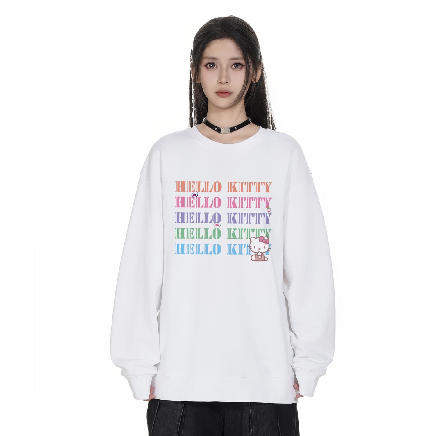Худи Sanrio x Hello Kitty Hello Kitty Dessert Baking SS25 Худи-ханьфу Унисекс - изображение 3