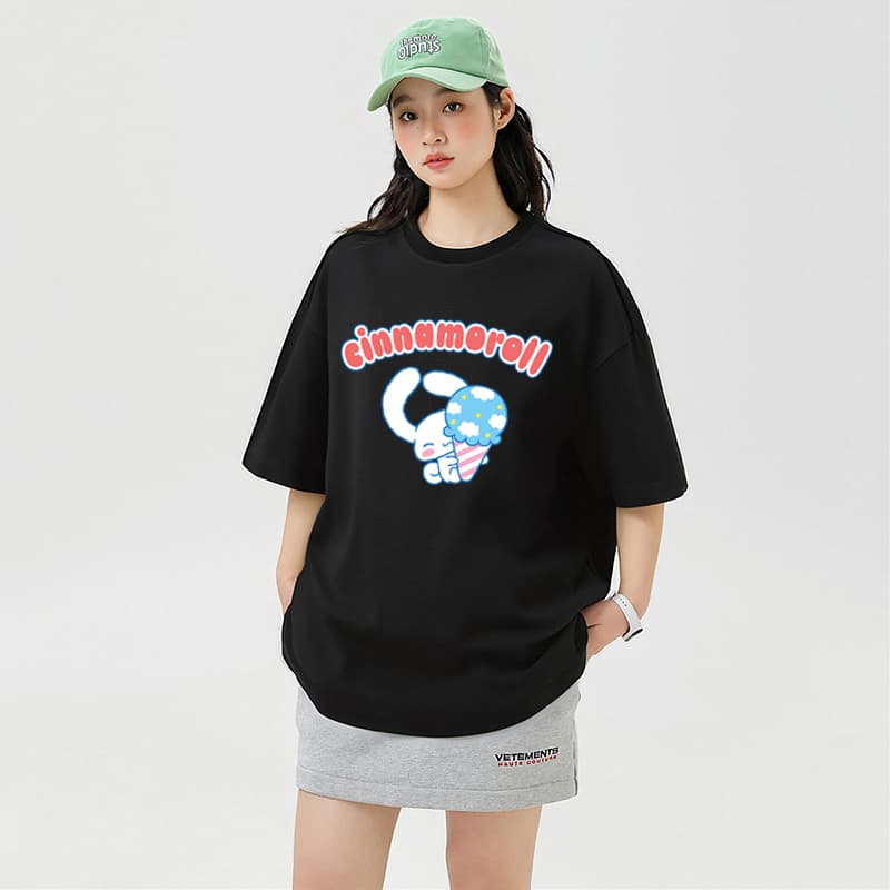 Футболка Sanrio x Cinnamoroll Совместная коллекция Унисекс футболка с круглым вырезом и принтом - изображение 5