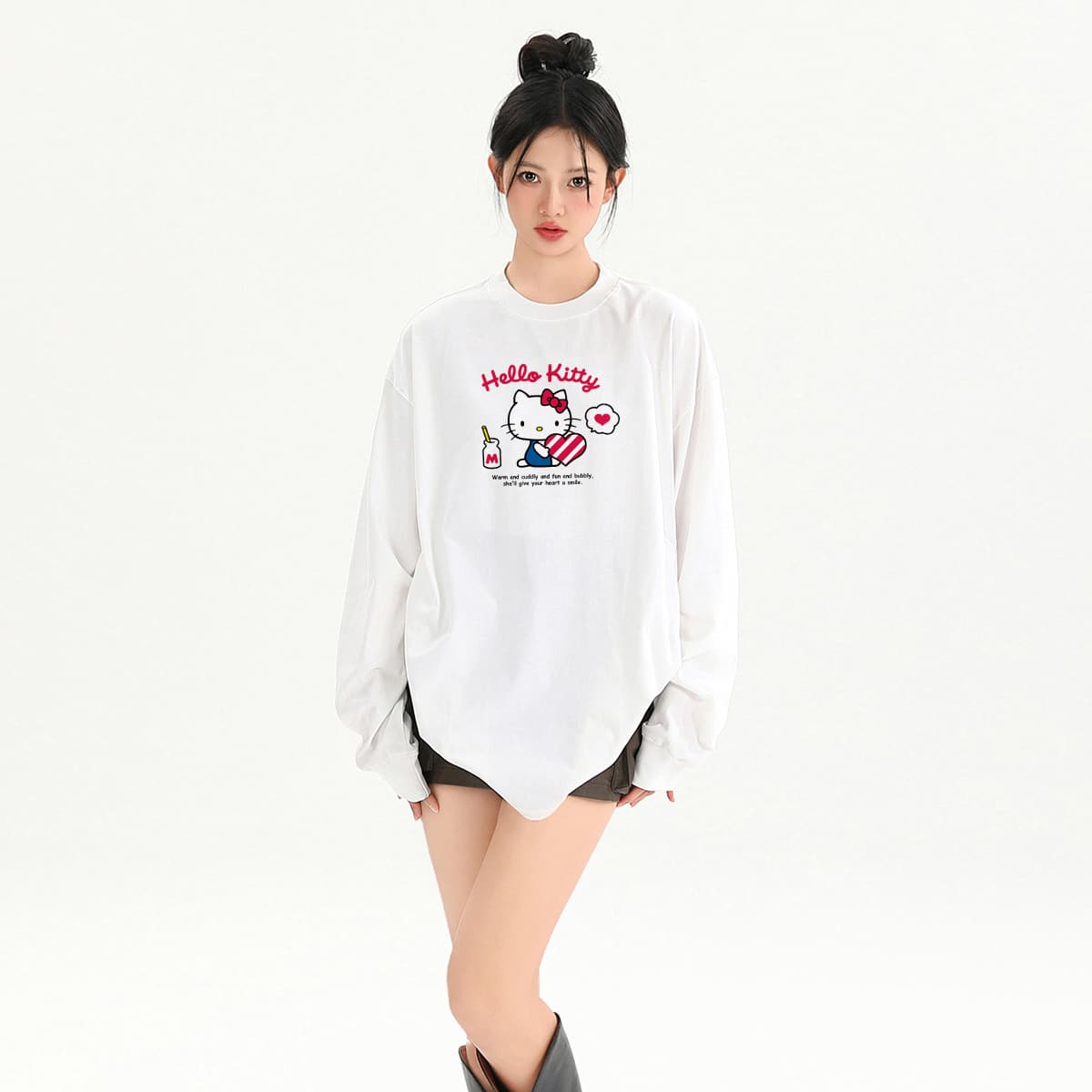 Футболка Sanrio x Hello Kitty T-рубашка унисекс - изображение 4
