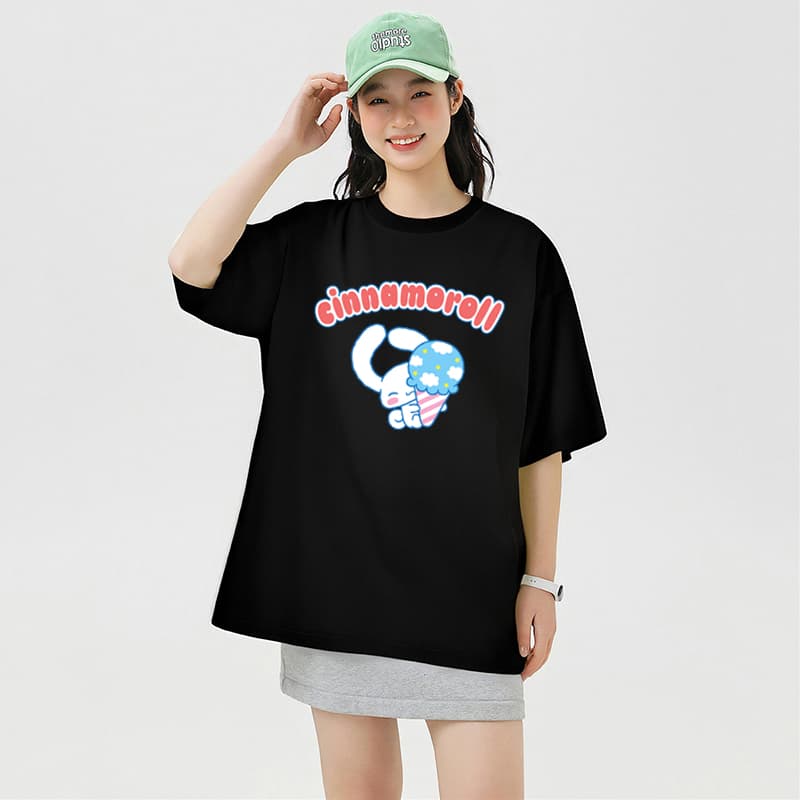 Футболка Sanrio x Cinnamoroll Совместная коллекция Унисекс футболка с круглым вырезом и принтом - изображение 3