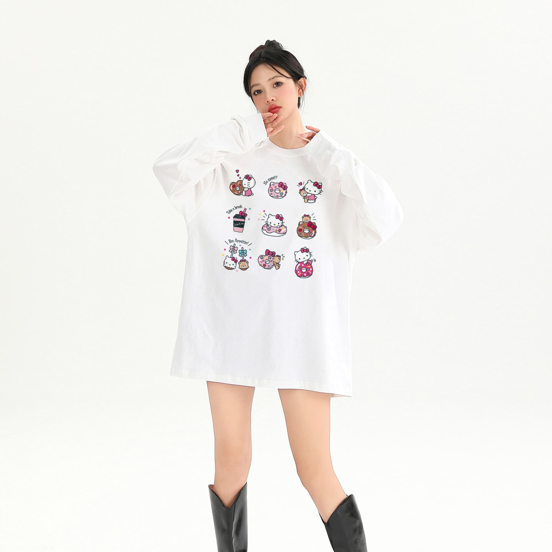 Футболка Sanrio x Hello Kitty Хелло Китти SS25 T Рубашка Унисекс - изображение 3