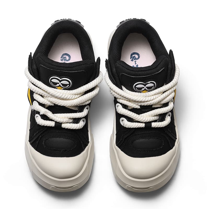 Кроссовки Q-AND Wide toe fringed fabric slimming frayed edge unisex low-top skate shoes - изображение 7