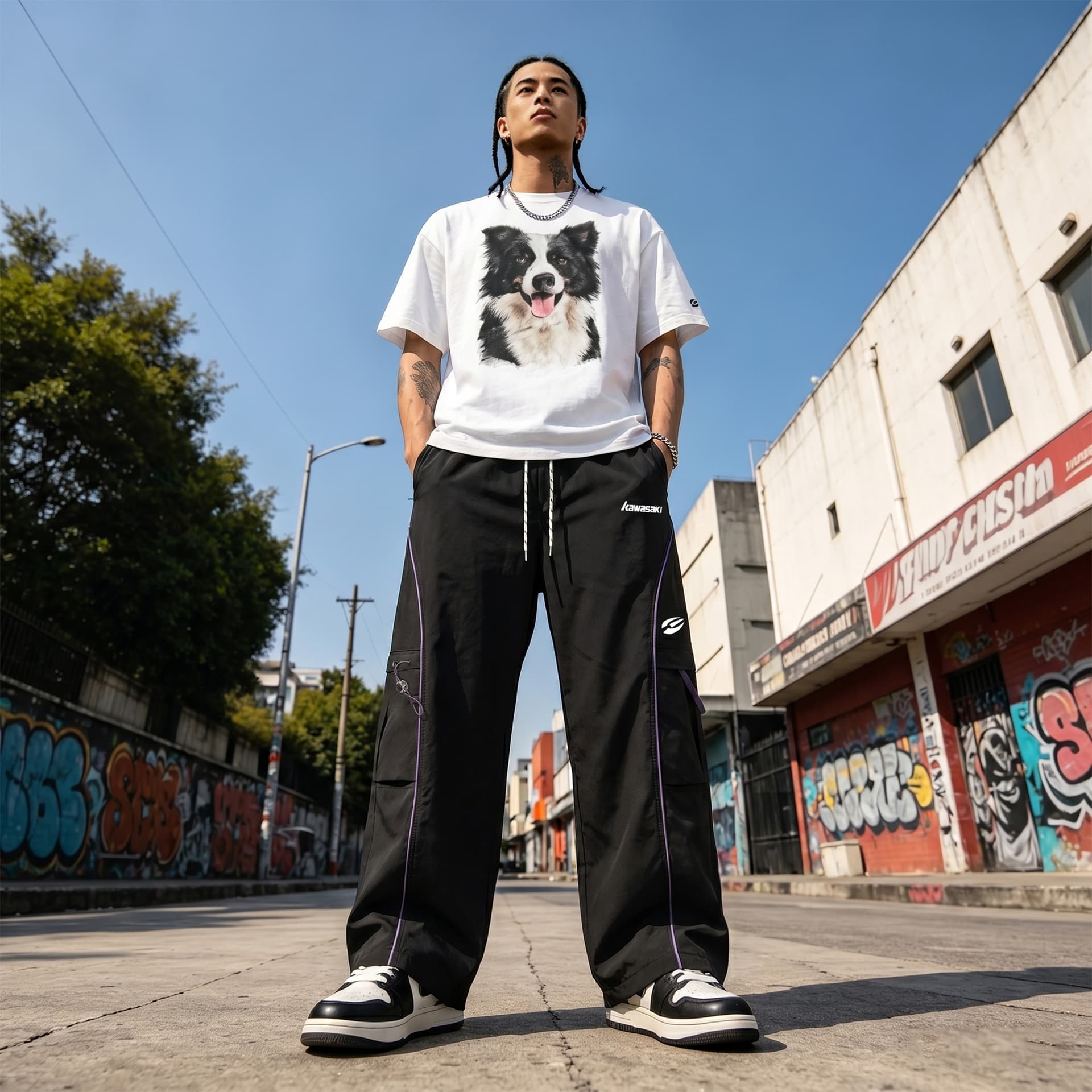 Штаны Kawasaki Unisex Windproof Pants Кавасаки Унисекс Ветрозащитные Штаны - изображение 5