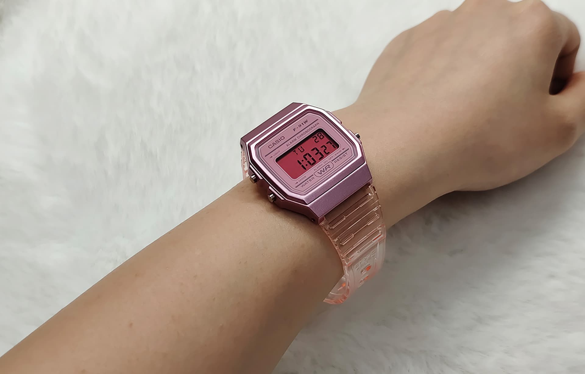 Часы CASIO F-91WS-4 Pink - изображение 7