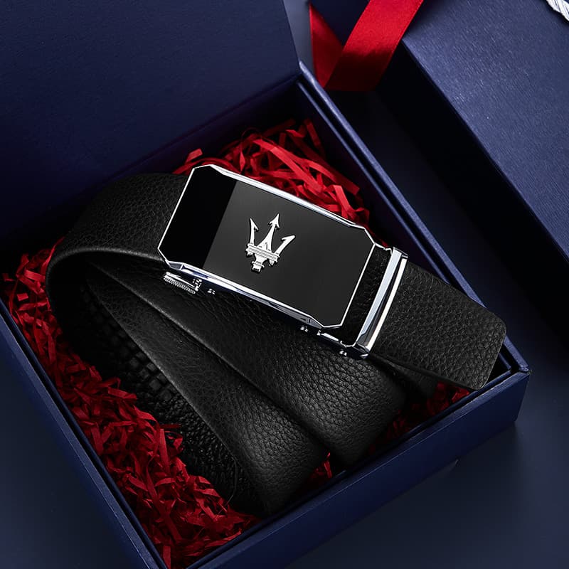 Ремень Maserati Коровья кожа Сплав Кожаные ремни Мужской 3,5 см - изображение 5