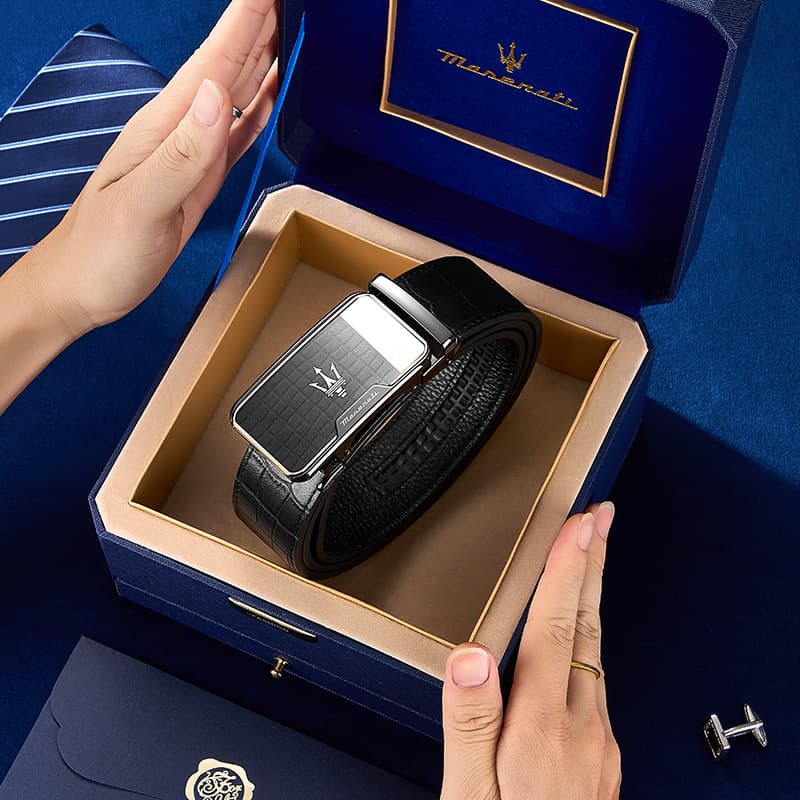 Ремень Maserati Ремни из коровьей кожи мужской 3,5 см - изображение 4