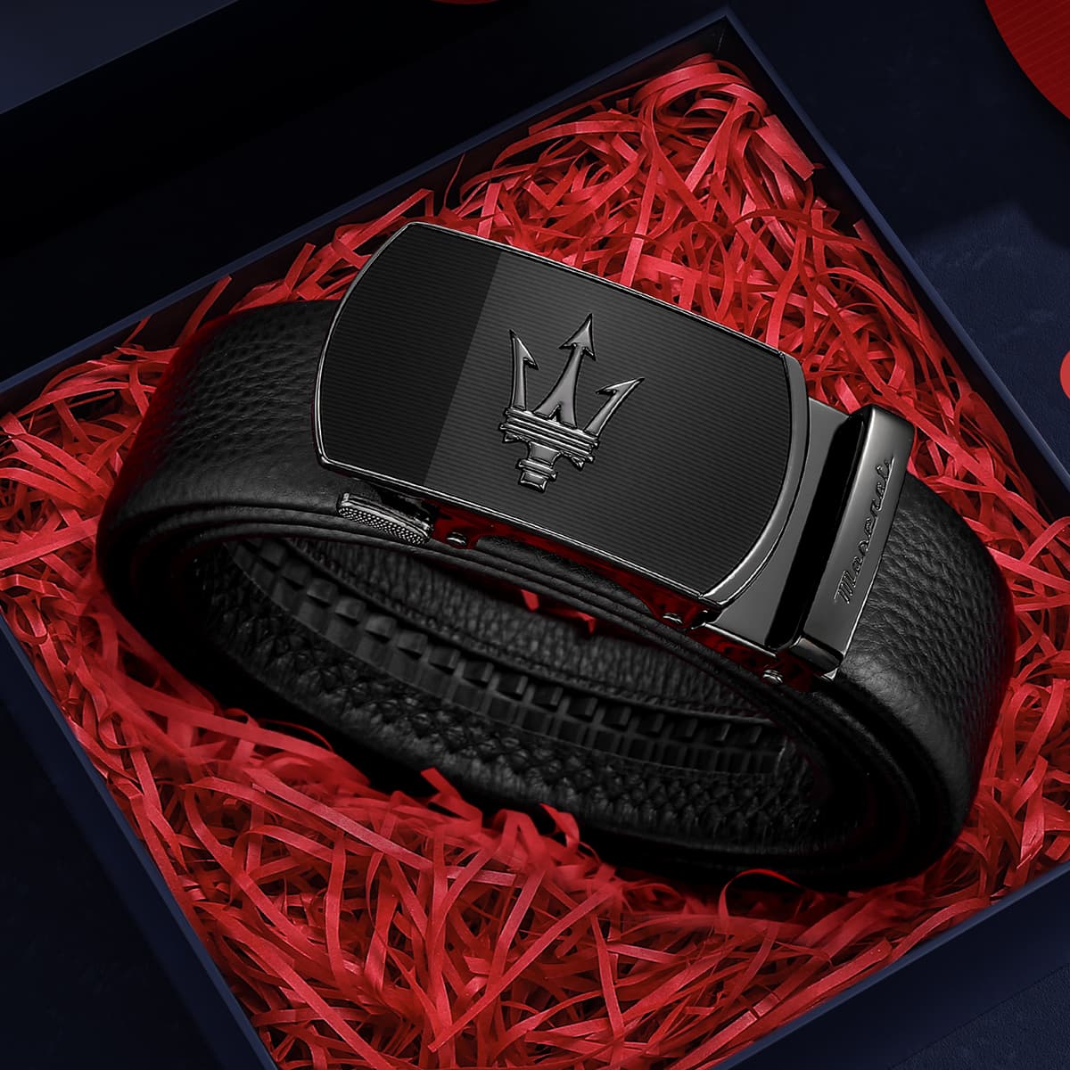Ремень Maserati Коровья кожа Сплав Кожаные ремни Мужской 3,5 см - изображение 3