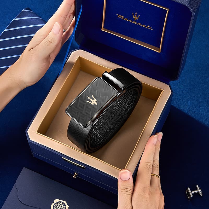 Ремень Maserati Ремни из коровьей кожи мужской 3,5 см - изображение 4