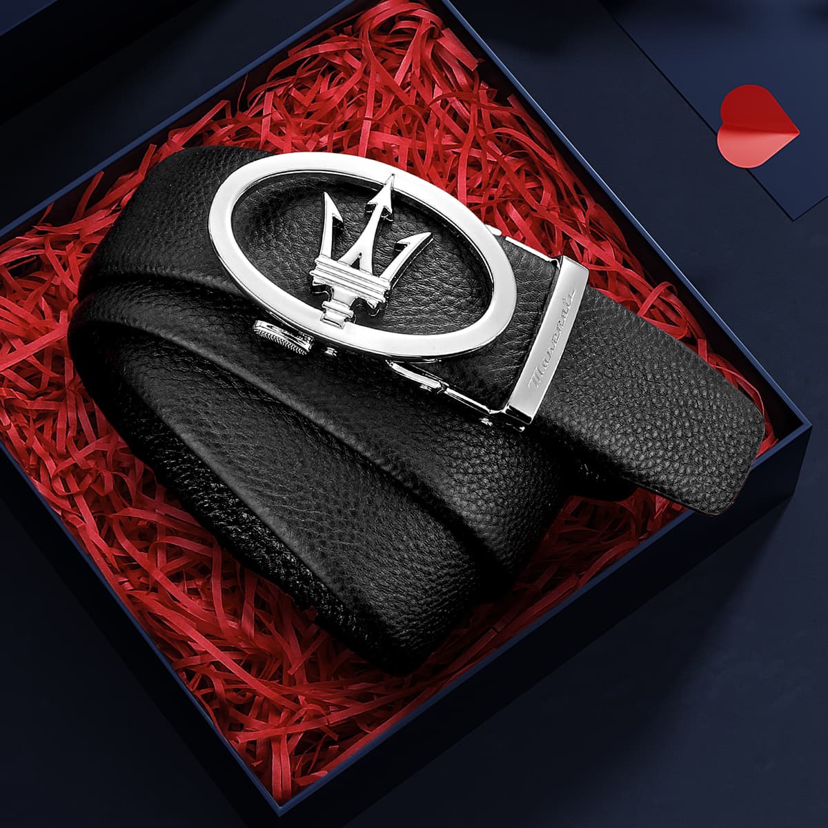 Ремень Maserati Ремни из коровьей кожи мужские 3,5 см - изображение 4