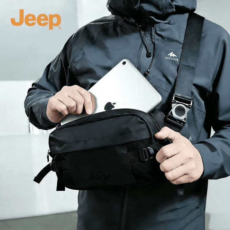 Нагрудная сумка Jeep Оксфорд Сумка через плечо Сумки слинг Мужской Крутой черный - изображение 2