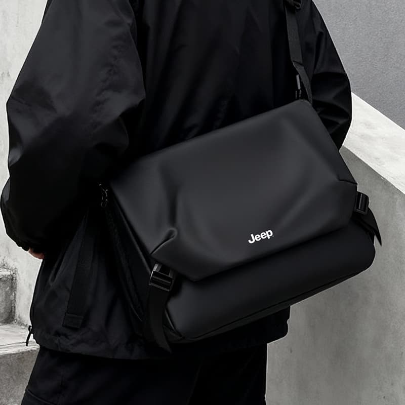 Мини-сумка Jeep Oxford Crossbody Bag Сумка через плечо Мужская Черная - изображение 5