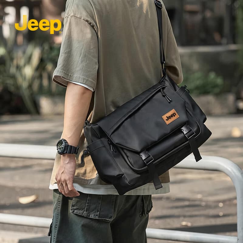 Сумка через плечо Jeep Оксфорд Сумки кросс-боди Унисекс Черный - изображение 5