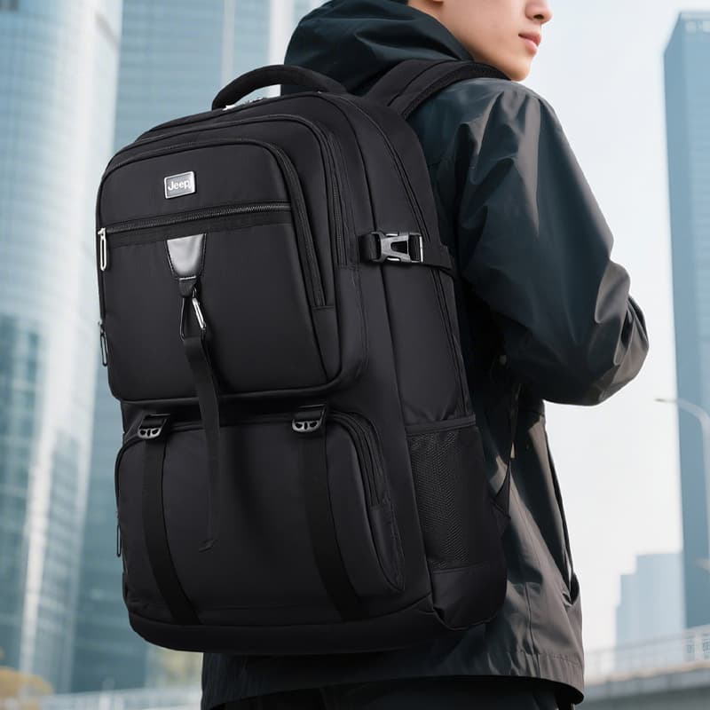 Рюкзак Jeep Oxford Bag Large Men's Black Джип Оксфорд Сумка Большая Мужская Черная - изображение 4