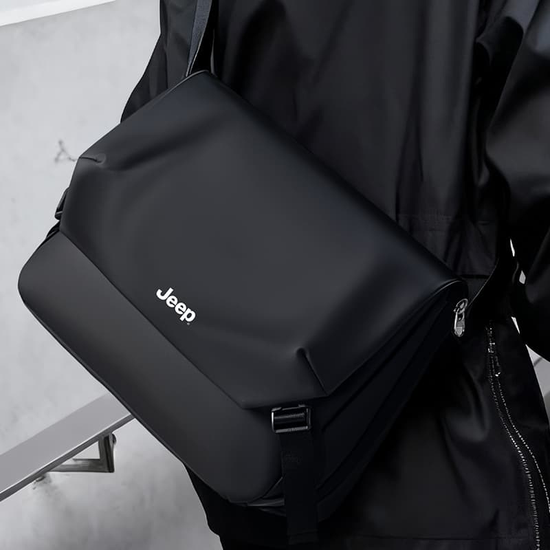 Мини-сумка Jeep Oxford Crossbody Bag Сумка через плечо Мужская Черная - изображение 4