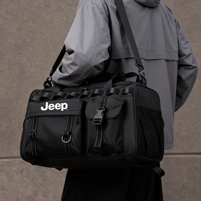 Спортивная сумка Jeep 36L Oxford дорожная сумка мужская черная - изображение 4