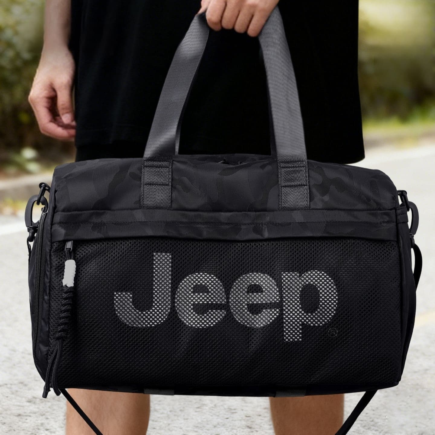 Спортивная сумка Jeep Оксфорд Спортивные сумки Обычный (стандартный) Мужской Черный - изображение 5