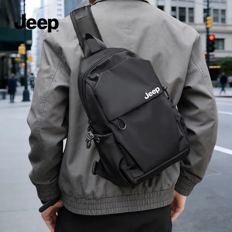 Нагрудная сумка Сумки слинг Jeep черные мужские - изображение 2