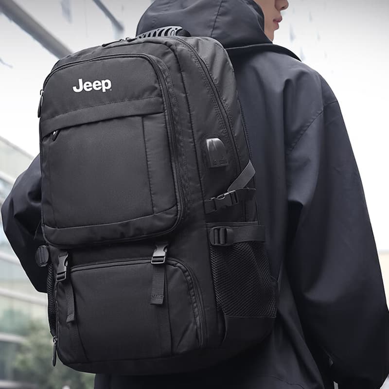 Рюкзак Рюкзак Jeep из нейлоновой ткани мужской черный - изображение 5