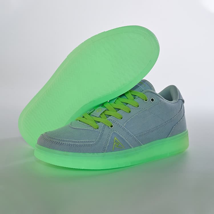 Кроссовки RIGORER Reaves Skate Shoes Low-Top Snow Mountain Blue Неон Зеленый (Фосфоресцентная Подкладочная ткань) Унисекс - изображение 7