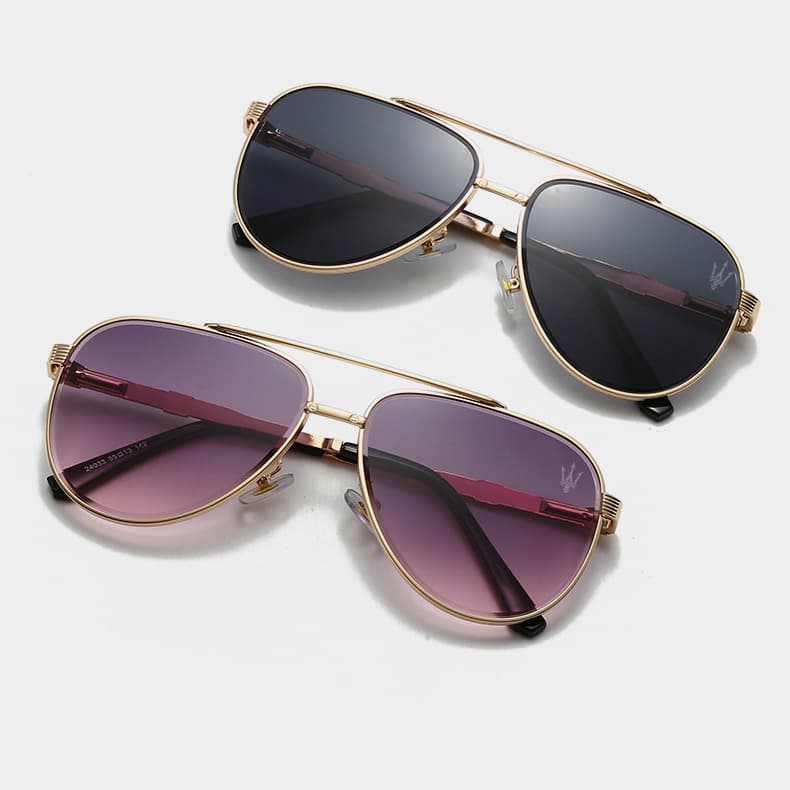Солнцезащитные очки Maserati Metal Aviator Sunglasses Unisex Мазерати Металлические Солнцезащитные Очки Aviators Унисекс - изображение 3