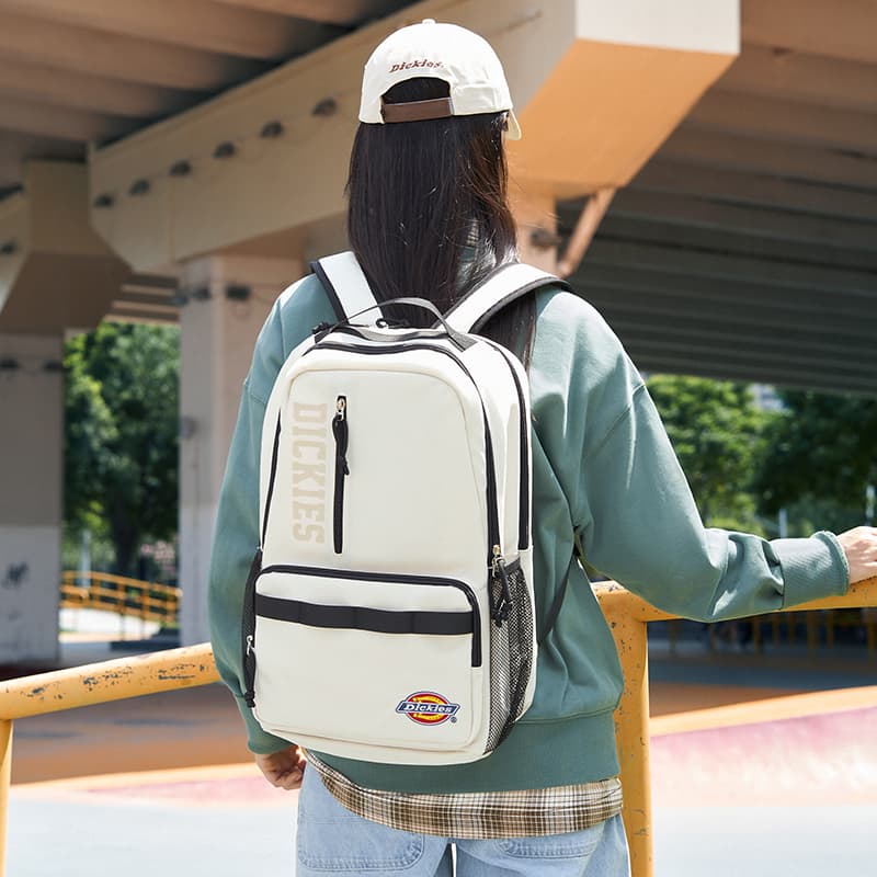 Рюкзак Dickies Полиэфирное волокно Рюкзак Унисекс Белый Черный - изображение 8