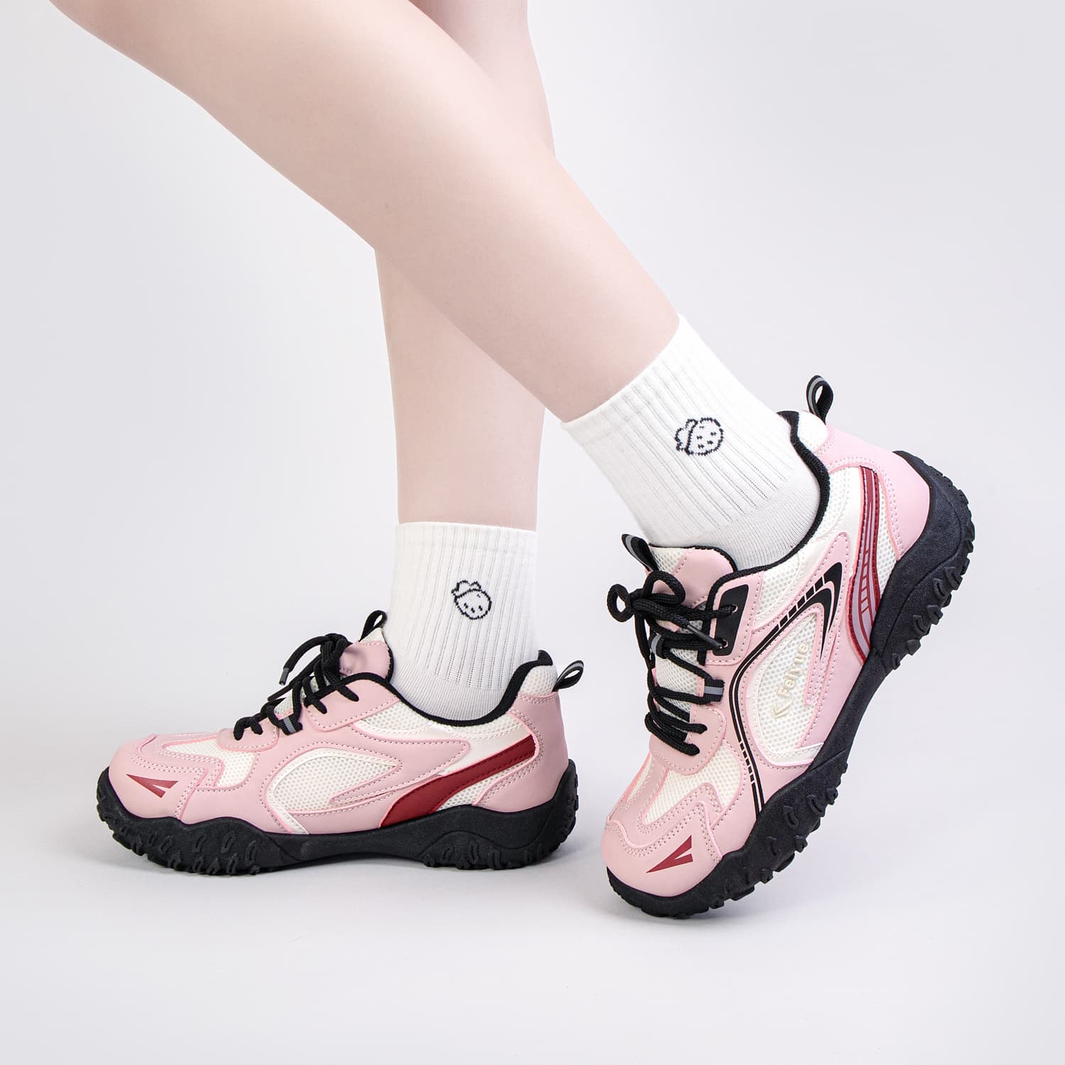 Кроссовки Feiyue Повседневная обувь Low Топ Черный Лотосовый корень Порошок Женские - изображение 6