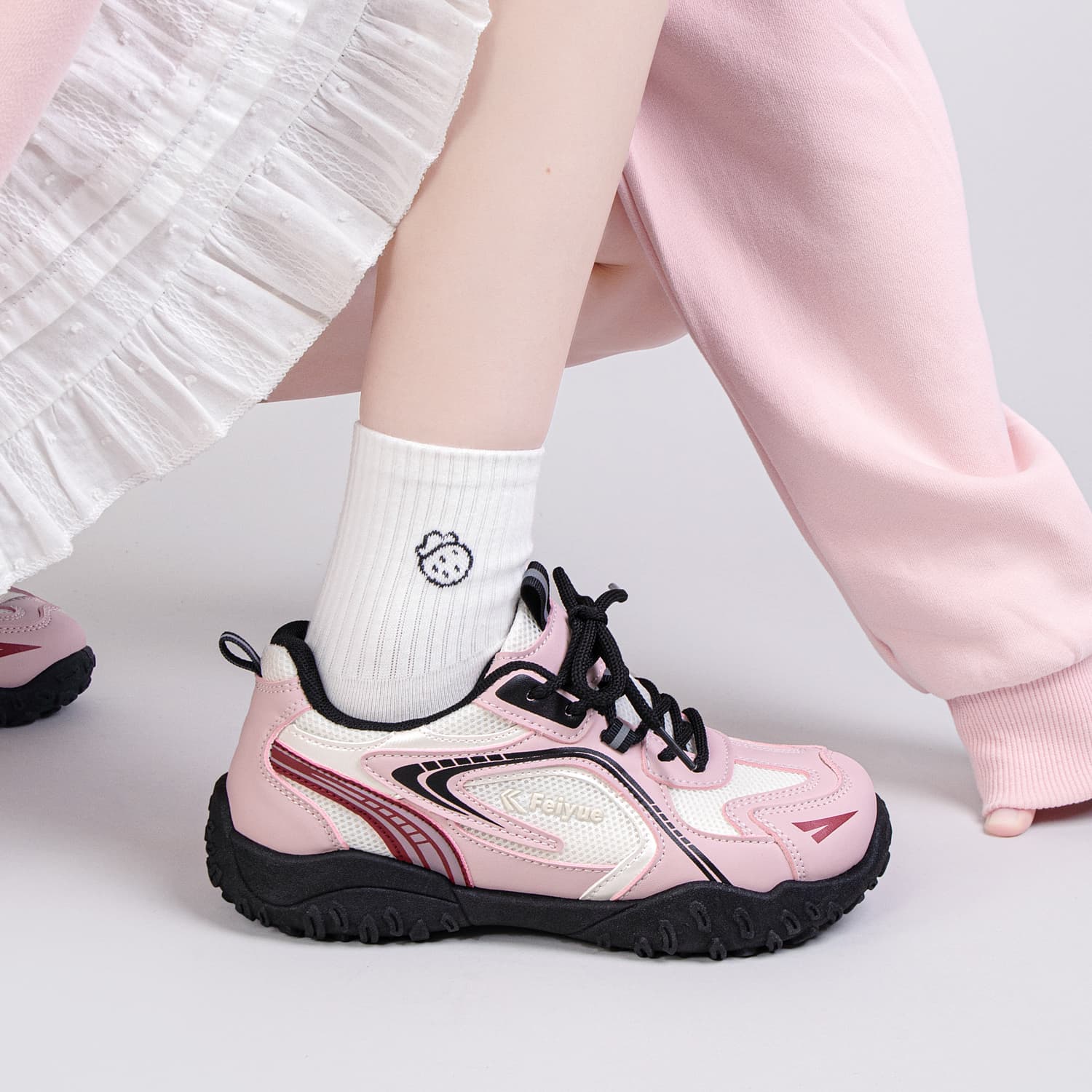 Кроссовки Feiyue Повседневная обувь Low Топ Черный Лотосовый корень Порошок Женские - изображение 7