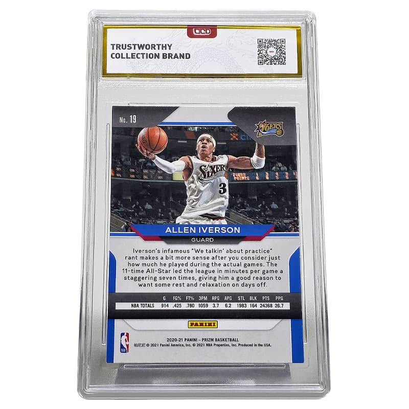 PANINI PRIZM Айверсон Звезда Карты Сертифицированные 1 Упаковка - изображение 2