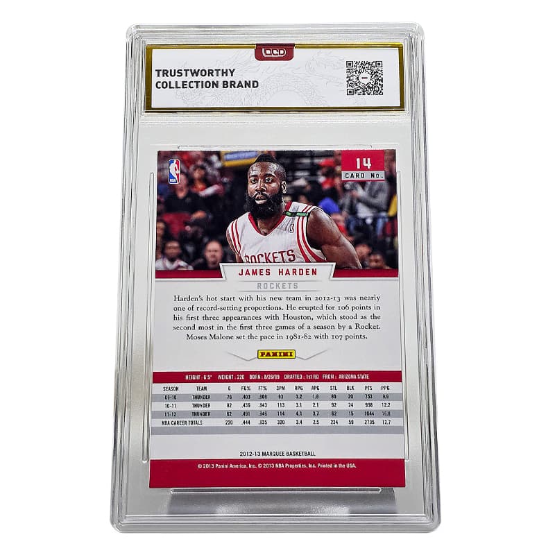 PANINI Подписанная карточка Джеймса Хардена 2013 года сертифицированная Maque 1 шт - изображение 3