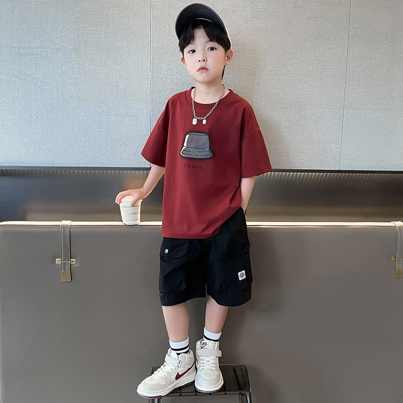 Футболка PIERRE CARDIN Бургунди Kids T-рубашки - изображение 4