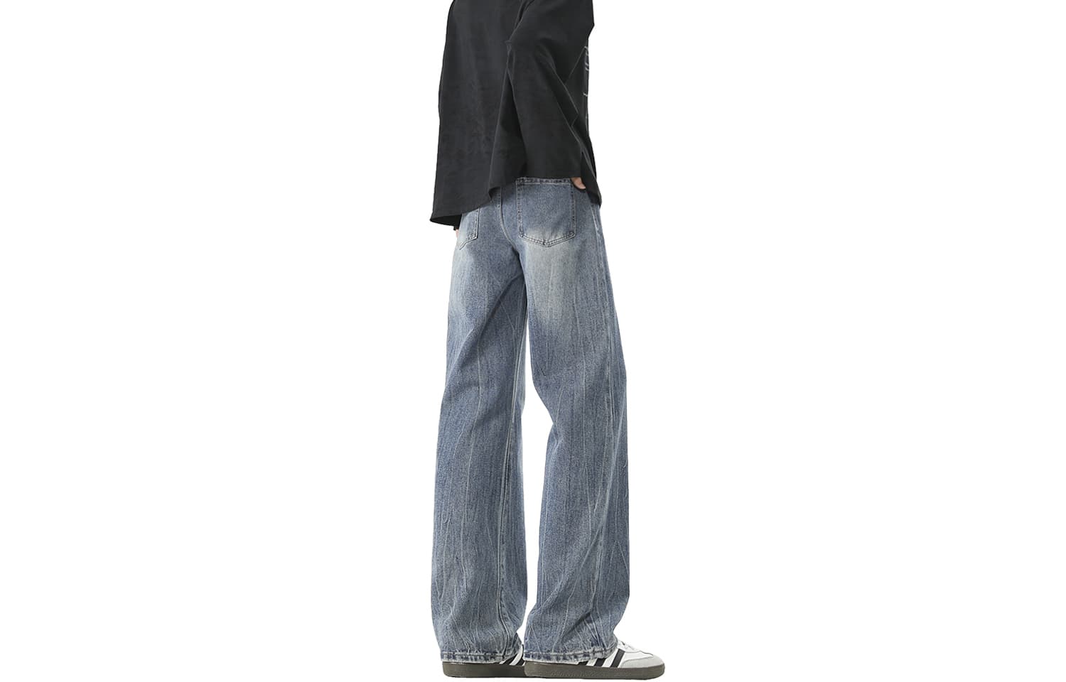 Штаны JEANSWEST Промытый синий Мужской Джинсы - изображение 2