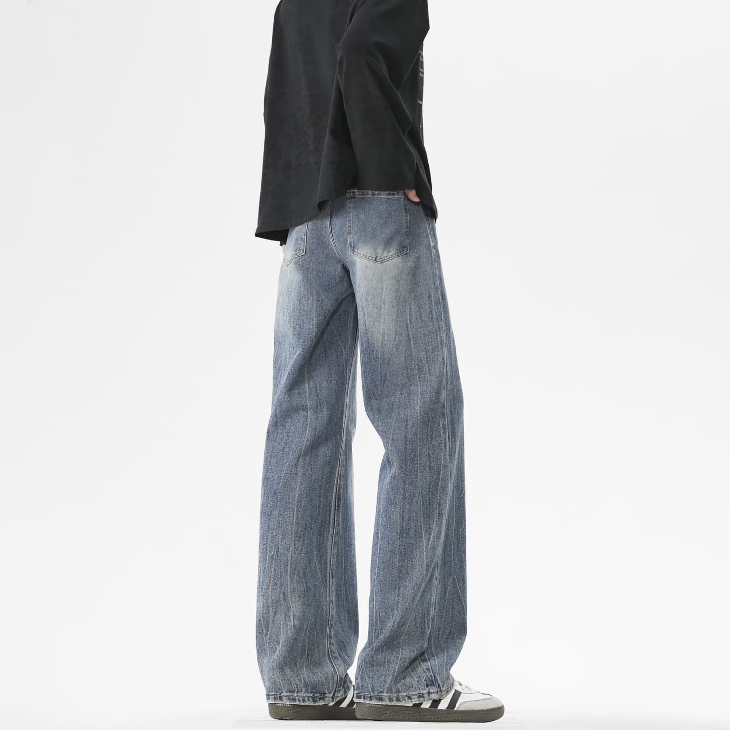 Штаны JEANSWEST Промытый синий Мужской Джинсы - изображение 5
