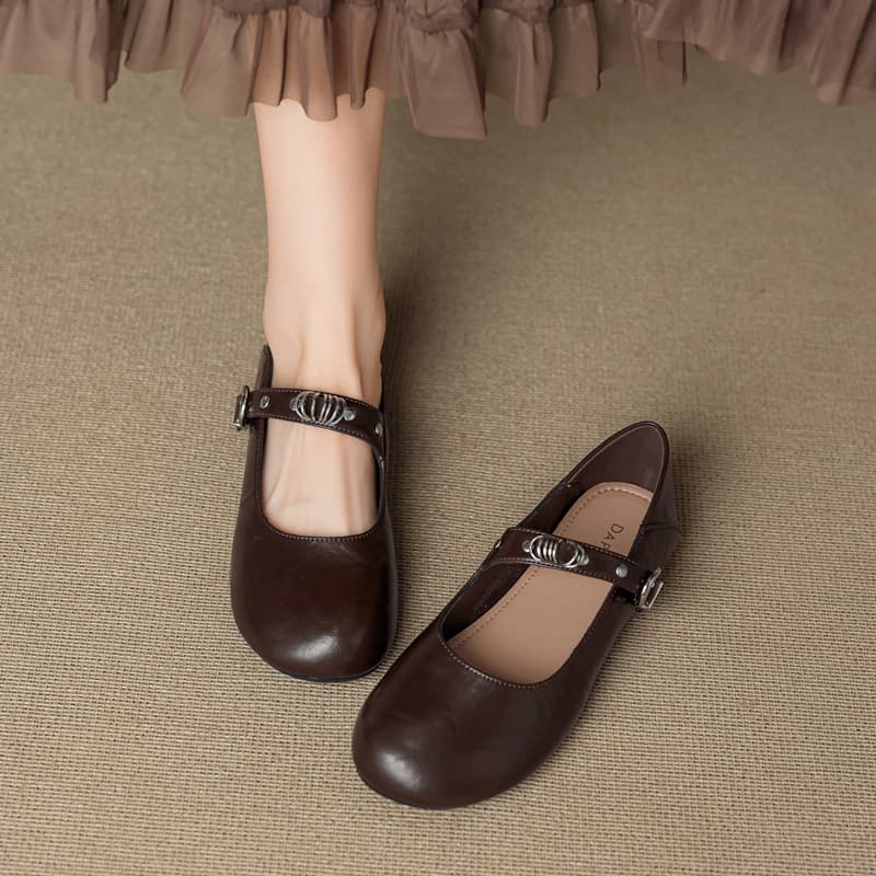 DAPHNE Mary Jane Shoes Коричневые Женские - изображение 3