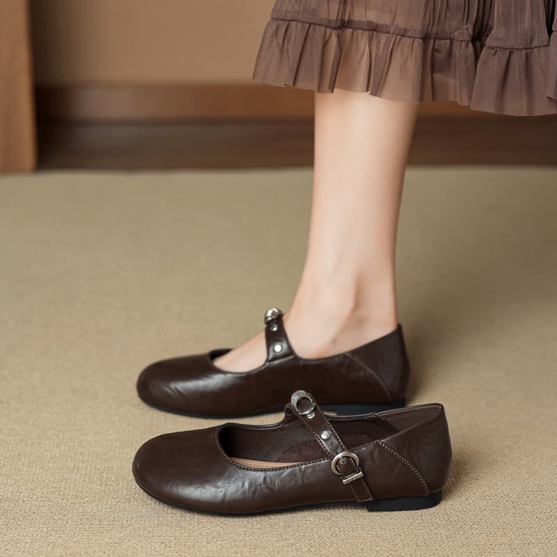 DAPHNE Mary Jane Shoes Коричневые Женские - изображение 2