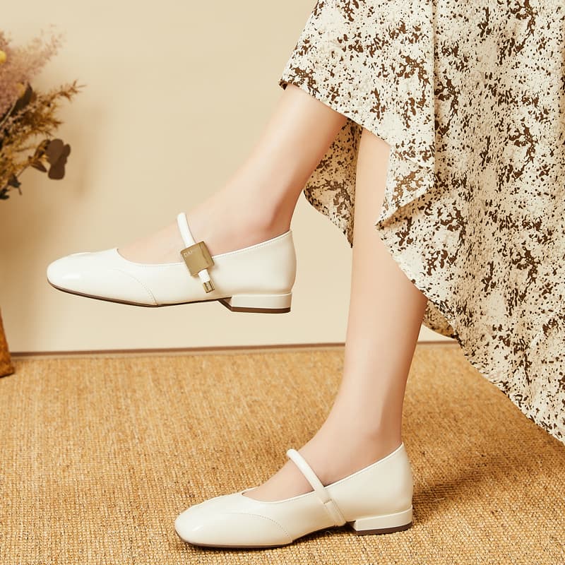 DAPHNE PU (полиуретан) Грубый каблук Туфли Мэри Джейн Женские - изображение 6