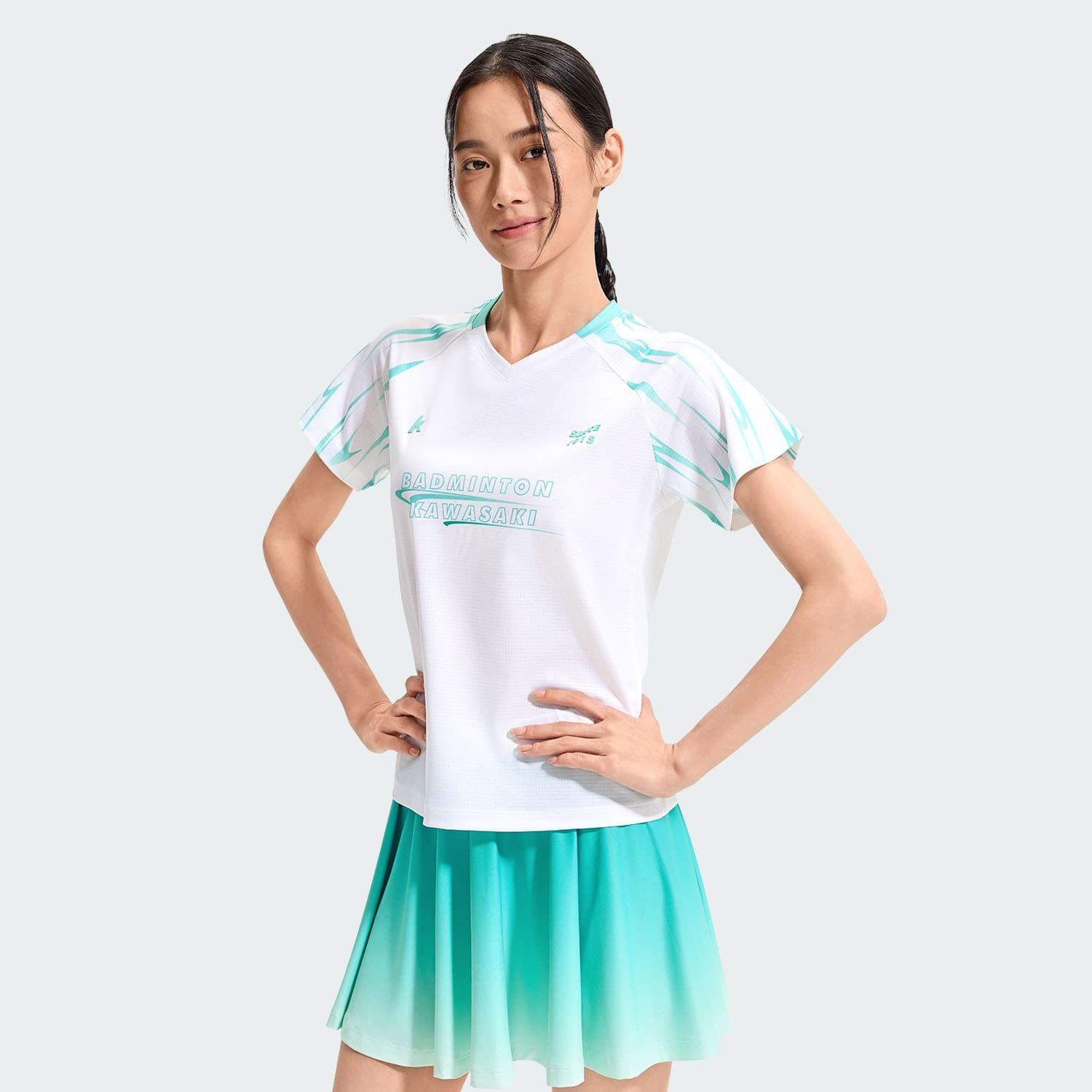 Кавасаки Grand Competition Collection Падел-бадминтон Джерси Набор волшебных цветов Женские - изображение 2