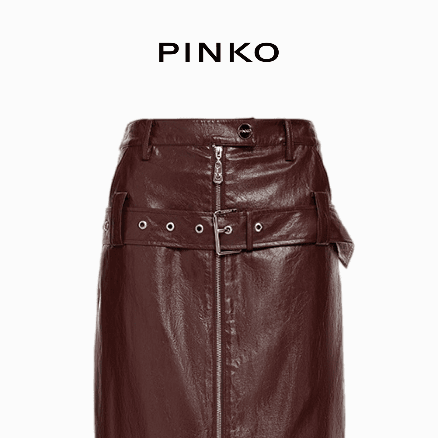 PINKO SS26 Кожа Длинный Юбка Женские - изображение 4