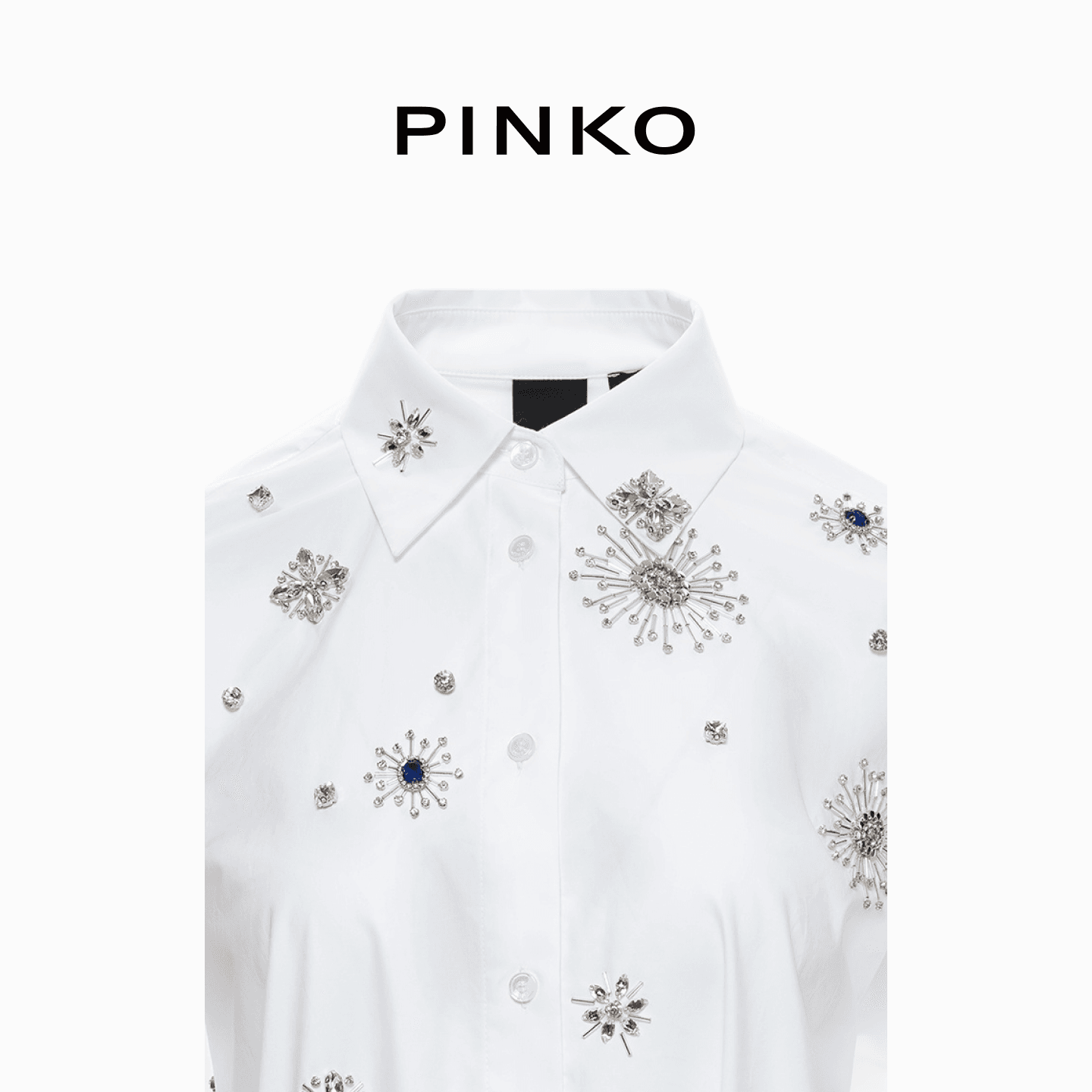 Блузка PINKO Белые Женские Рубашки - изображение 6