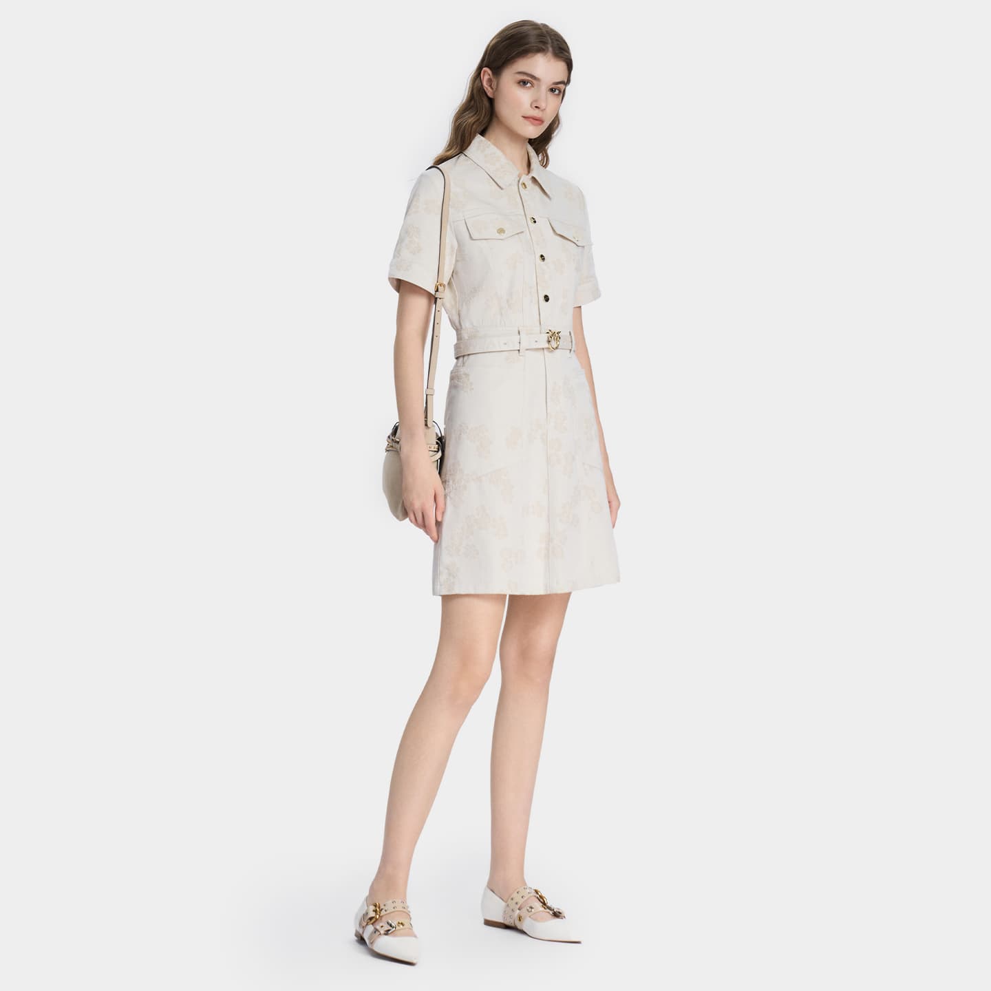 Платье PINKO Женские Короткие Платья с Длинными Рукавами - изображение 3