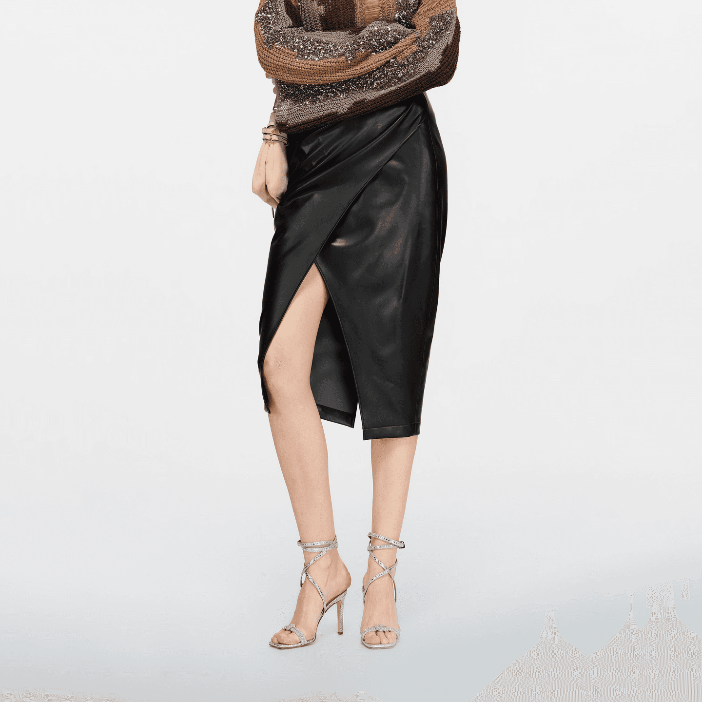 PINKO SS26 Кожа Длинный Юбка Женские - изображение 2